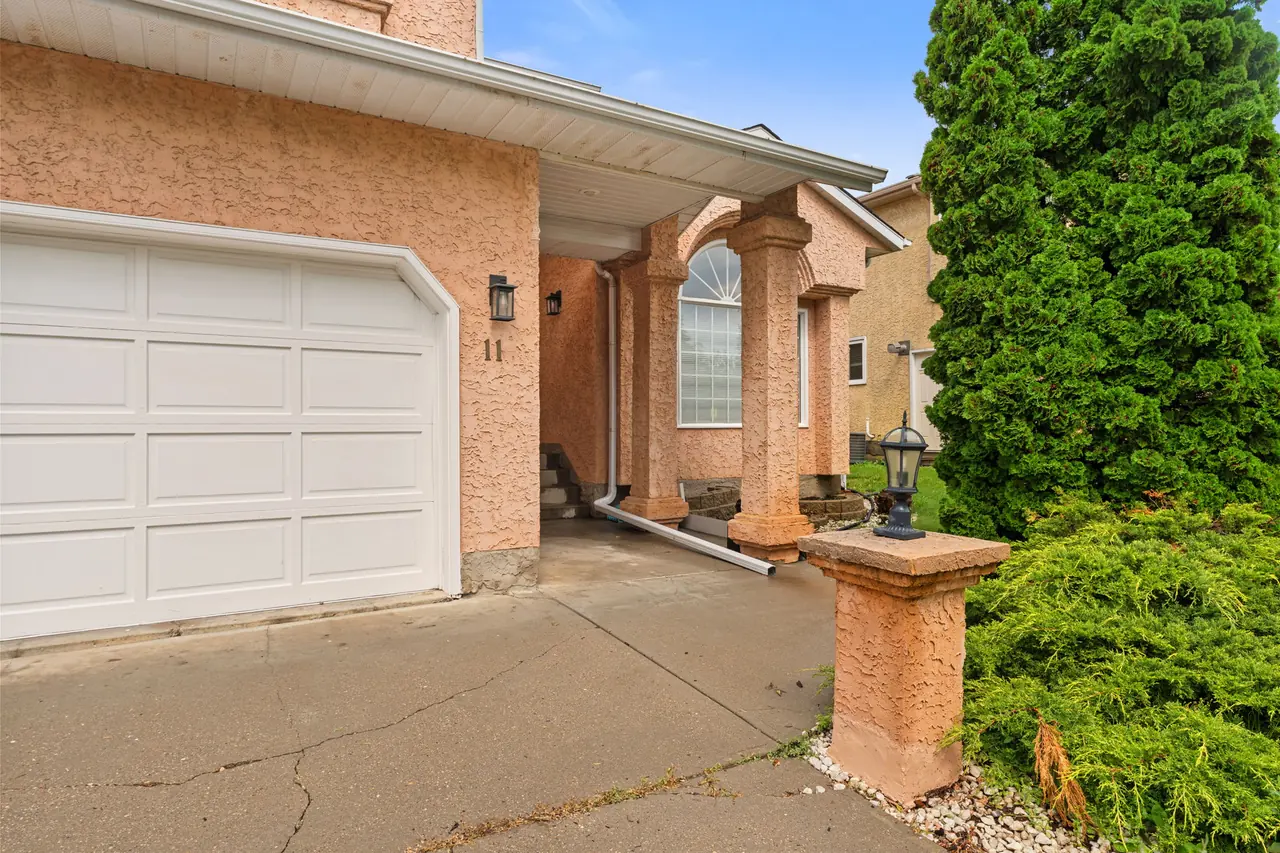 Attached garage and covered front entry