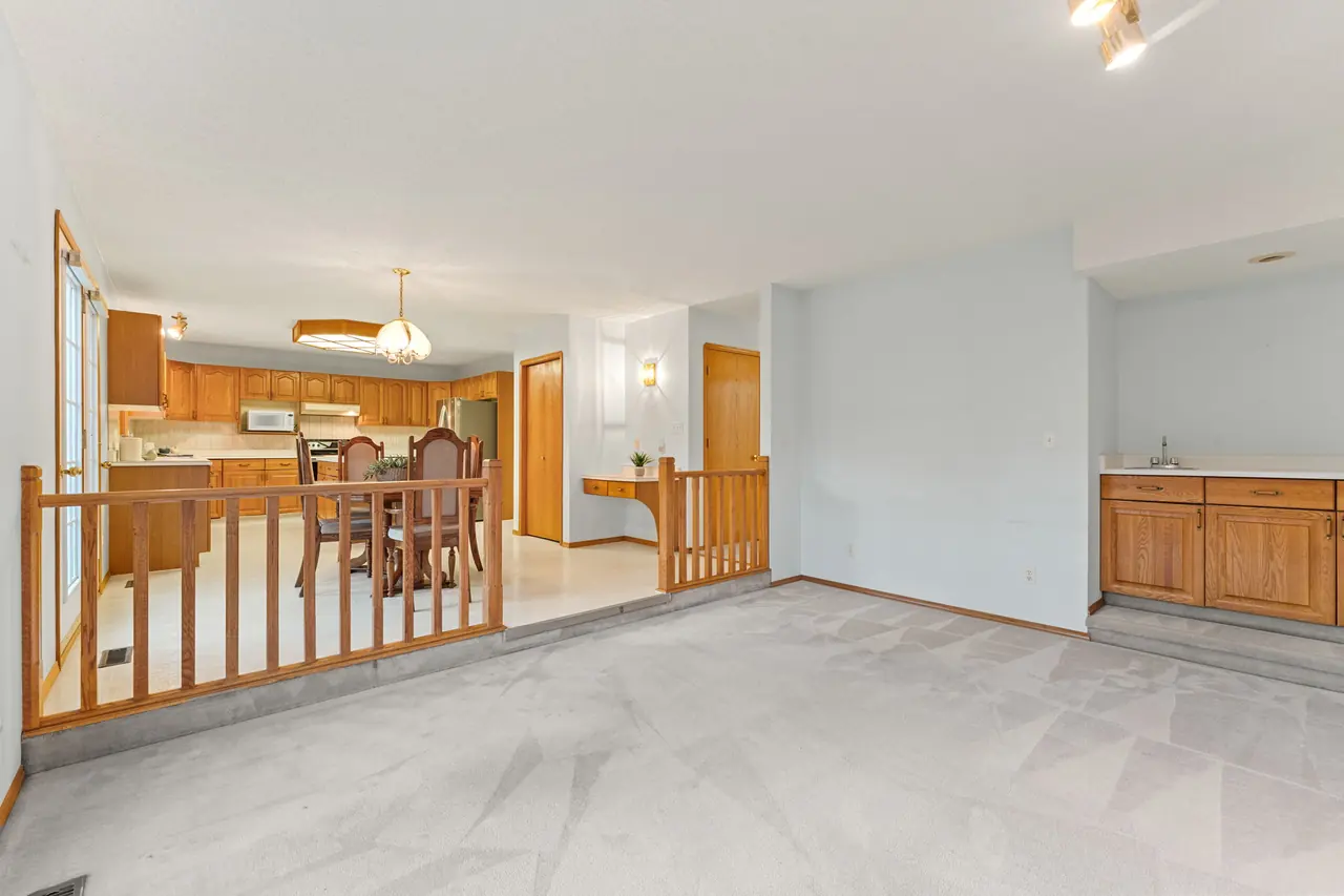 Family room looking toward the kitchen