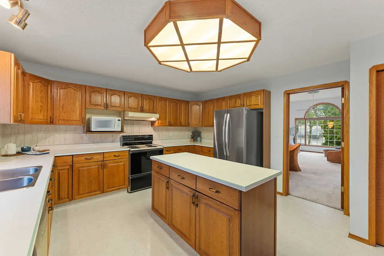Kitchen cabinetry, island and pantry area