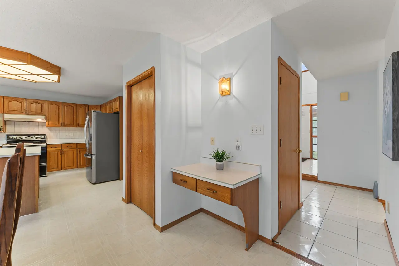 Kitchen hall and main-floor circulation